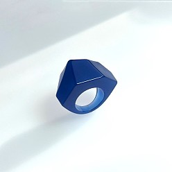 Синий Нерегулярные кольца из смолы для женщин, синие, размер США 7 (17.3 мм)