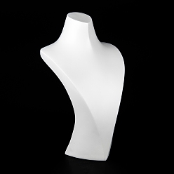 White Resin V Type Neck Model Torso Necklace Display Stand, White, 15.6x19x33.5cm