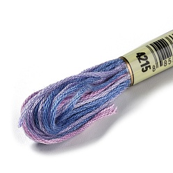 Medium Slate Blue 10 Skeins 6-Ply Polyester Embroidery Floss, Cross Stitch Threads, Segment Dyed, Medium Slate Blue, 0.5mm, about 8.75 Yards(8m)/skein