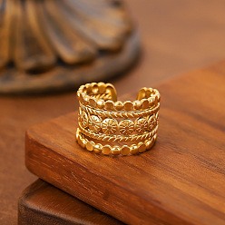 Золотой 304 открытые кольца манжеты из нержавеющей стали, плоско-круглые, золотые, 20 мм