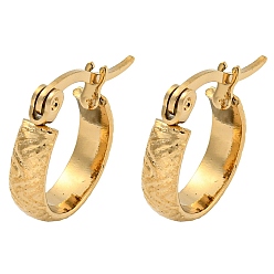 Золотой Вакуумное покрытие pvd 202 серьги-кольца из нержавеющей стали, с 304 штифтов из нержавеющей стали, кольцо, золотые, 13.5x3.5 мм