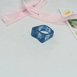 Стально-синий 1поликарбонатные прямоугольные акриловые манжетные кольца, стальной синий, внутренний диаметр: 17 мм