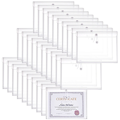 Clear 40Pcs PP Plastic Stationery Storage Pockets, File Envelope Pouch, Rectangle, Clear, 325x250x1.4mm
