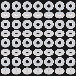 Белый 300шт резиновые уплотнительные кольца, кольцевые бусины пончик, подходят европейские зажимные бусины, белые, 6x2 мм, отверстие : 2 мм