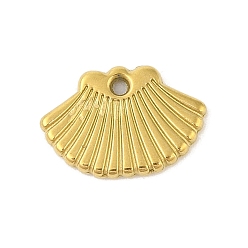 Золотой 304 подвески из нержавеющей стали, шарм в форме ракушки, золотые, 11x16x2 мм, отверстие : 1.4 мм