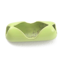 Желто-Зеленый Латунные соединения шаровой цепи, желто-зеленый, 10x3.5~4 мм, отверстие : 3 мм