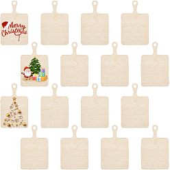 Цвет Древесины Разделочная доска из самшита с ручкой, деревянная разделочная доска для декора домашней кухни, прямоугольные, деревесиные, 300x157x2.8 мм, отверстие : 10 мм