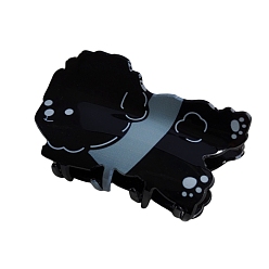 Черный Заколки для волос в форме когтей из ацетата целлюлозы, аксессуары для волос для женщин и девочек, собака, чёрные, 101x58x48 мм