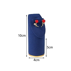 Темно-Синий Поднос для сережек из бархатного сплава, держатель органайзера для ювелирных изделий, колонка, темно-синий, 4x10 см