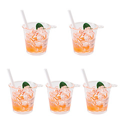 Помидор Большие подвески из прозрачной смолы, имитация напитка, ледяной напиток с клубникой, помидор, 46x35x51 мм, отверстие : 2 мм