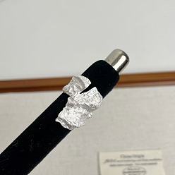 Серебро Кольца перста сплава, нерегулярный прямоугольник, широкая полоса кольца, серебряные, внутренний диаметр: 15~20 мм