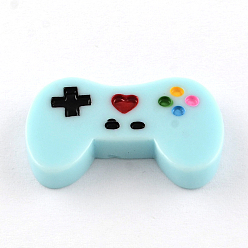 Светло-Голубой Кабошоны из смолы, игровой контроллер, Небесно-голубой, 18x28.5~29x5 мм