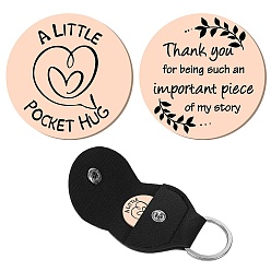 Сердце 201 памятная монета из нержавеющей стали, карманная монета для объятий, монета с вдохновляющей цитатой, принимающий решения, плоско-круглые, розовое золото , сердце, 30x2 мм