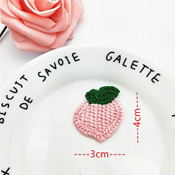 Pink Cabochons aus Wolle, Pfirsich, DIY Haarschmuck, rosa, 40x30 mm