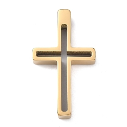 Золотой Пасхальная пустотелая 304 подвески из нержавеющей стали, крест прелести, ионное покрытие (ip), золотые, 30.5x17.5x4.5 мм, отверстие : 3.5 мм