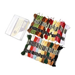 (52) Непрозрачная лаванда 50 моточки 25 цвета 6 многослойная полиэфирная нить для вышивания, нитки для вышивки крестом, разноцветные, 0.5 мм, 8м/моток, 2 мотки/цвет