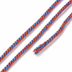 Разноцветный Хлопок шнур, плетеная веревка, с бумажной катушкой, для настенного крепления, ремесла, Подарочная упаковка, красочный, 1 мм, около 32.81 ярдов (30 м) / рулон