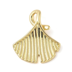 Настоящее золото 18K Латунные подвески, подвески из листьев гинкго, долговечный, без свинца и без кадмия, реальный 18 k позолоченный, 15.5x13x1 мм, отверстие : 3x2 мм