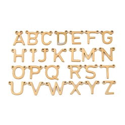 Золотой 26 шт. 304 наборы подвесок из нержавеющей стали, Письмо ~ Z, золотые, 7~7.5x4~11x1 мм, отверстие : 0.9 мм