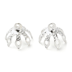 Серебро Латунная бусина, без свинца и без кадмия, серебряные, 8x10.5 мм, отверстие : 1.2 мм