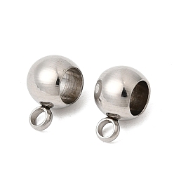 Нержавеющая Сталь Цвет 304 прелести нержавеющей стали, рондель, цвет нержавеющей стали, 9x6.5x5 мм, отверстия: 2 мм / 4 мм