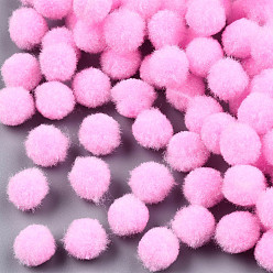 Pearl Pink DIY Doll Craft Pom Pom Yarn Pom Pom Balls, Pearl Pink, 10mm, about 2000pcs/bag