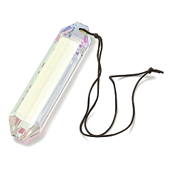 Прозрачный АВ Стеклянные прямоугольные подвесные ловцы солнца, для украшения оконного сада, ясно AB, 360 мм