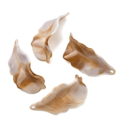 Белый Навахо Акриловые подвески из имитационной оболочки, лист прелести, навахо белый, 31x16x4 мм, отверстие : 1.6 мм, о 890 шт