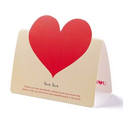 Fischcremesuppe Herz grußkarten, Valentinstag Liebeskarten, zur Jubiläumshochzeitsfeier, Rechteck, Fischcremesuppe, 96x135x0.3 mm, 50 Stück / Beutel