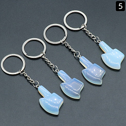 Opalite Opalite with Metal Mini Axe Keychain, 4.2x2.5cm