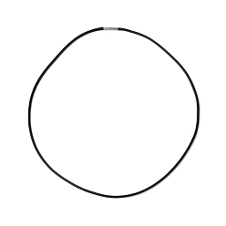 Черный Аксессуары для изготовления вощеного ожерелья, со штыковыми застежками из платиновой латуни, чёрные, 62.5x0.3 см