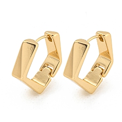 Light Gold Серьга обруча сплава, со стальным штифтом, пятиугольник, золотой свет, 24x5.7x22 мм