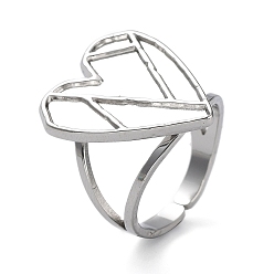 Нержавеющая Сталь Цвет Не тускнеет 304 компоненты открытого кольца манжеты из нержавеющей стали, настройки кольца чашки безеля, сердце, цвет нержавеющей стали, внутренний диаметр: 16.6 мм