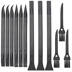 Черный 3 наборы пластиковых наборов инструментов для ремонта мобильных телефонов, для наборов инструментов для разборки мобильных телефонов, с пластиковой щеткой 3шт., чёрные, 15x1.75x0.7 см, 3 шт / комплект