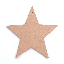 Цвет Древесины Неокрашенные натуральные деревянные мозаичные основы, для поделок стеклянная мозаика ремесла, звезда, деревесиные, 207x198x6 мм, отверстие : 5 мм
