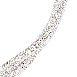 Серебро Латунная проволока, текстурированная круглая, серебряные, 0.6 мм