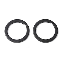 Черный Цвет Металла Железа отделились брелоки, кольца прыжок двойной петли, стойки покрытие, металлический черный , 30x3 мм, внутренний диаметр: 23 мм