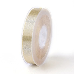 Leichtes Khaki Doppelseitiges Polyester-Satinband, mit metallisch silberner Farbe, leichtes Khaki, 5/8 Zoll (16 mm), ungefähr 100 Yards / Rolle (91.44 m / Rolle)