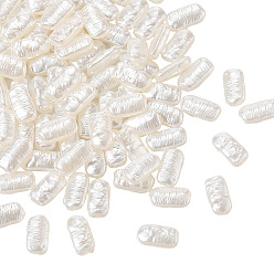 Кремово-белый 100 бусины из абс-пластика с имитацией жемчуга, прямоугольные, кремово-белые, 16x9x5 мм, отверстие : 1.8 мм