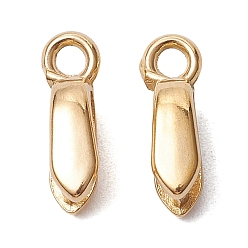 Настоящее золото 18K Ионное покрытие (ip) 304 скобы ледоруба из нержавеющей стали, конус, реальный 18 k позолоченный, 11.5x2.8 мм, отверстие : 1.8 мм, штифты : 1 мм