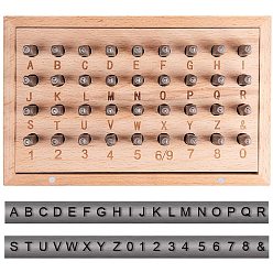 Schwarz Siegelmarken, einschließlich Buchstabe a ~ z, Nummer 0~8 und kaufmännisches Und, Schwarz, 60x6 mm, Buchstabe & Zahl: 5mm, 36 Stück / Karton