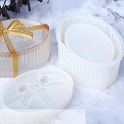 Oval Сделай сам коробка для хранения силиконовые формы, изготовление украшений, формы для литья смолы, для уф-смолы, изготовление ювелирных изделий из эпоксидной смолы, овальные, 93x86x45 мм