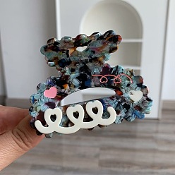 (52) Непрозрачная лаванда Заколки для волос с когтями из ацетата целлюлозы (смола), аксессуары для волос для женщин и девочек, разноцветные, 80x55 мм