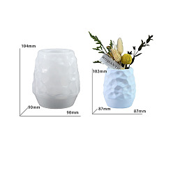 Белый Горшок для хранения кистей своими руками, силиконовая форма, формы для литья смолы, для уф-смолы, изготовление изделий из эпоксидной смолы, ваза, белые, 104x90 мм