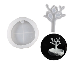 Белый Силиконовые формы для подставки под пищевые продукты, формы для литья смолы, белые, 118~128x92~117x12~38 мм