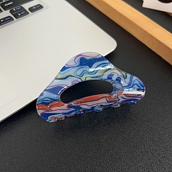 Озёрно--синий Акриловые заколки для волос на когтях, для женщин девушек, вентилятор, Плут синий, 45x84 мм