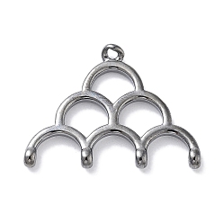 Черный Цвет Металла Латунные подвески, без кадмия, без никеля и без свинца, равнобедренный треугольник амулеты, металлический черный , 14.5x19x2 мм, отверстие : 1 мм