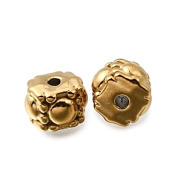 Настоящее золото 18K 304 из нержавеющей стали бусы, ионное покрытие (ip), кубические, реальный 18 k позолоченный, 7x7x5 мм, отверстие : 1.2 мм