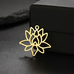 Золотой Шкентели нержавеющей стали, цветок, золотые, 21x19 мм