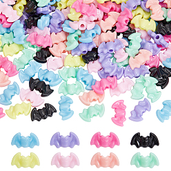 (52) Непрозрачная лаванда 160 шт 8 цвета пластиковые бусины, летучая мышь, разноцветные, 25x14.2x9.3 мм, 20 шт / цвет